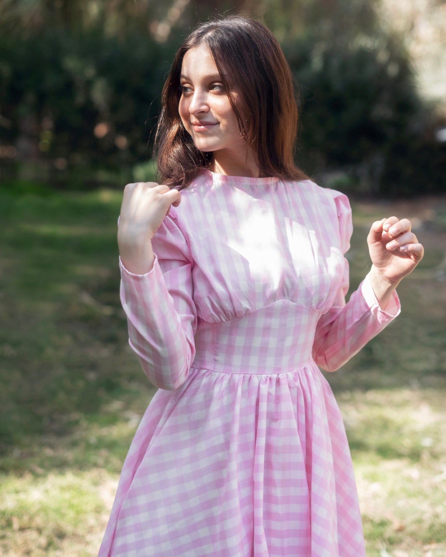 Pink Gingham Dress