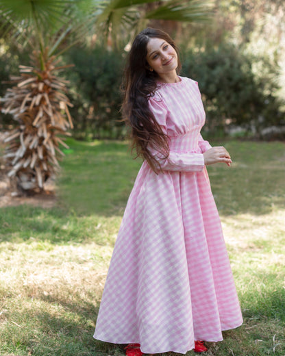 Pink Gingham Dress